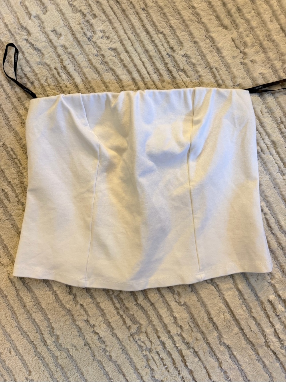 Forever 21 white cropped tube top